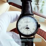 High Quality Copy Vacheron Constaintin Patrimony White Dial Black Leather Strap Watch